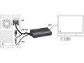 Kabel adapter Delock VGA (M) + zasilania USB + minijack 3.5mm (M) - HDMI (F) 0,25m czarny - 1377870