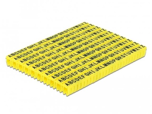 Organizer kabli Delock - znacznik żółty litery A-Z 260 sztuk - 1377926