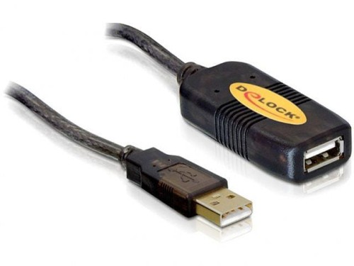Przedłużacz Delock USB AM-AF 2.0 10m aktywny black - 681112