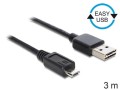Kabel Delock USB Micro AM-MBM5P EASY-USB 2.0 3m Black - 972463