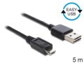 Kabel Delock USB Micro AM-MBM5P EASY-USB 2.0 5m Black - 972464