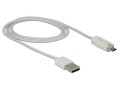 Kabel Delock AM-MBM5P USB Micro 2.0+ wskaźnik ładowania LED 1m white - 1377954
