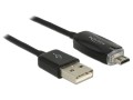 Kabel Delock AM-MBM5P USB Micro 2.0+wskaźnik ładowania LED 1m black - 1377955