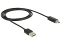 Kabel Delock AM-MBM5P USB Micro 2.0+wskaźnik ładowania LED 1m black - 1377956