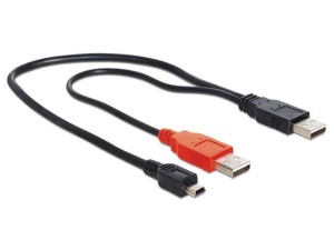 Kabel Delock USB MINI 2.0 BM-2X AM 0,3m