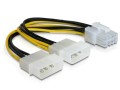 Kabel rozdzielacz Delock zasilanie 2XHDD/1XPCI EXPRESS 8PIN - 681252