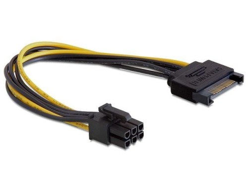 Kabel SATA zasilający (M) Delock PCI Express 6-PIN 0,21m - 681258