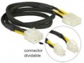 Przedłużacz kabla zasilającego Delock EPS(M)(2X4 PIN) ->EPS(F) 8PIN - 681260