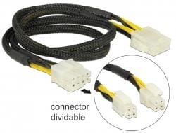 Przedłużacz kabla zasilającego Delock EPS(M)(2X4 PIN) ->EPS(F) 8PIN - 681260