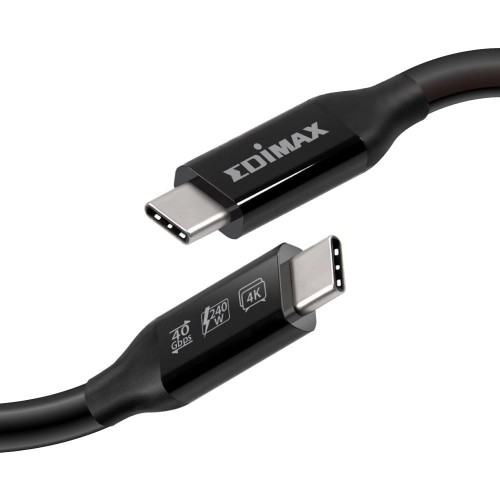 Kabel USB4/Thunderbolt 3 Edimax UC4-010TB V2 1m USB-C to USB-C czarny - 1378031