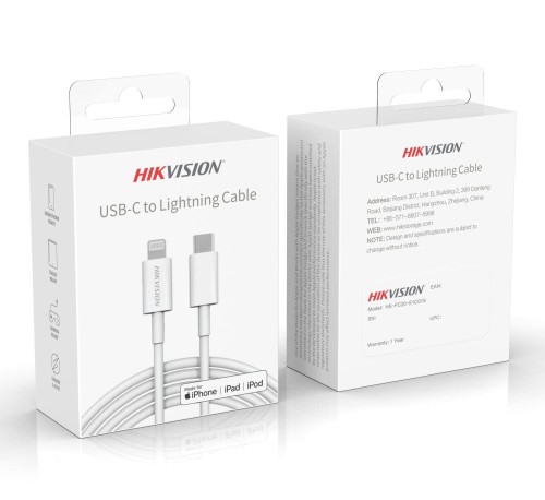 Kabel USB-C HIKVISION HS-HUB-CBC2L USB C to Lightning PD 60W 1m biały - 1378041