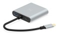 Kabel adapter USB Hub Krux USB =>HDMI srebrno-czarny 0,15m - 909903