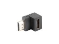 Adapter Lanberg AD-0033-BK HDMI(M) - HDMI(F) kątowy dół czarny - 1378102