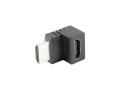 Adapter Lanberg AD-0034-BK HDMI(M) - HDMI(F) kątowy góra czarny - 1378104