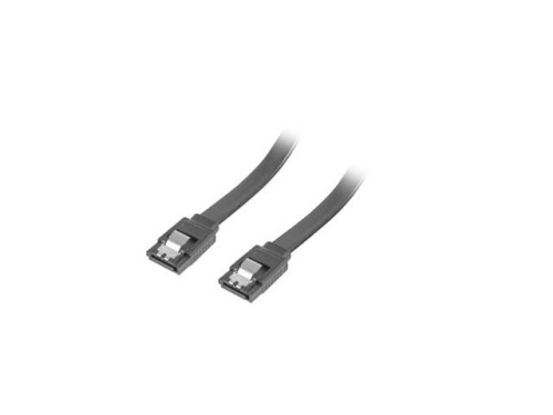 Kabel SATA Lanberg DATA III (6Gb/s) F/F 0,7m metalowe zatrzaski czarny - 681998