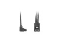 Kabel SATA Lanberg DATA III (6Gb/s) F/F 0,3m kątowy metalowe zatrzaski czarny - 1378148