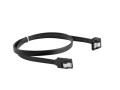 Kabel SATA Lanberg DATA III (6Gb/s) F/F 0,5m kątowy metalowe zatrzaski czarny - 1048962