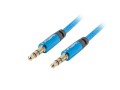 Kabel audio Lanberg Premium stereo minijack - minijack M/M 2m niebieski - 682021