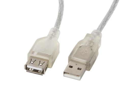 Przedłużacz USB 2.0 Lanberg AM-AF 5m Ferryt transparenty - 682047