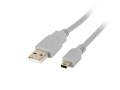 Kabel USB 2.0 Lanberg mini AM-BM5P(CANON) 1,8m szary - 682057