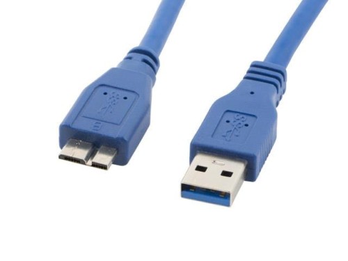 Kabel USB 3.0 Lanberg micro AM-MBM5P 0,5m niebieski - 682061