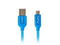 Kabel USB 2.0 Lanberg Premium micro BM-AM 1,0m QC 3.0 niebieski - 1038773