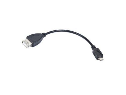 Kabel USB 2.0 Lanberg micro USB - USB-A M/F 2.0 0,15m OTG czarny - 1378275