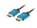 Kabel HDMI Lanberg M/M v2.0 0,5m 4K slim czarny - 682162