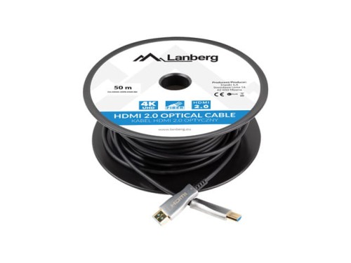Kabel HDMI Lanberg M/M v2.0 50m czarny optyczny AOC - 1038546