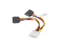 Kabel zasilający Lanberg Molex(M) -> 2x SATA(F) 0,15m - 682167