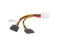 Kabel zasilający Lanberg Molex(M) -> 2x SATA(F) 0,15m - 1378410