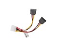 Kabel zasilający Lanberg Molex(M) -> 2x SATA(F) 0,15m - 1378411