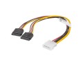 Kabel zasilający Lanberg Molex(M) -> 2x SATA(F) 0,3m - 682168
