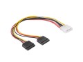 Kabel zasilający Lanberg Molex(M) -> 2x SATA(F) 0,3m - 1378414