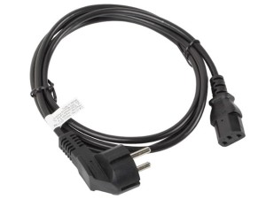 Kabel zasilający Lanberg CEE 7/7 -> IEC 320 C13 1,8m czarny