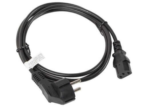 Kabel zasilający Lanberg CEE 7/7 -> IEC 320 C13 1,8m czarny - 1048923