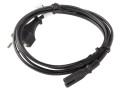 Kabel zasilający Lanberg CEE 7/16 -> IEC 320 C7 EURO (radiowy) 1,8m VDE czarny - 1378421