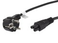 Kabel zasilający Lanberg CEE 7/7 -> IEC 320 C5 notebook (miki) 1,8m VDE czarny - 1048927