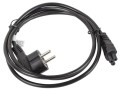 Kabel zasilający Lanberg CEE 7/7 -> IEC 320 C5 notebook (miki) 1,8m VDE czarny - 1048930
