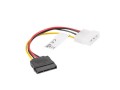 Kabel zasilający Lanberg Molex(M) -> SATA(F) 0,15m - 1378441