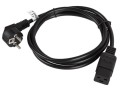 Kabel zasilający Lanberg CEE 7/7 -> IEC 320 C19 (serwerowy) 16A 1,8m VDE czarny - 1378444