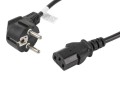 Kabel zasilający Lanberg CEE 7/7 -> IEC 320 C13 1,8m VDE czarny - 874676