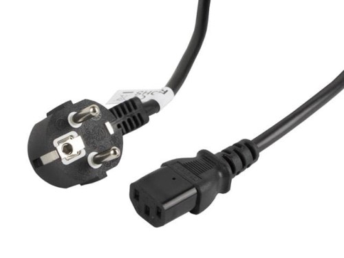 Kabel zasilający Lanberg CEE 7/7 -> IEC 320 C13 5m VDE czarny - 750955