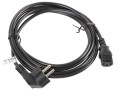 Kabel zasilający Lanberg CEE 7/7 -> IEC 320 C13 5m VDE czarny - 750957