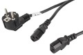 Kabel zasilający Y Lanberg CEE 7/7 -> 2x IEC 320 C13 (2 zasilacze) 1,8m czarny - 973132