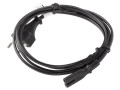 Kabel zasilający Lanberg CEE 7/16 -> IEC 320 C7 EURO (radiowy) 3m VDE czarny - 1378483
