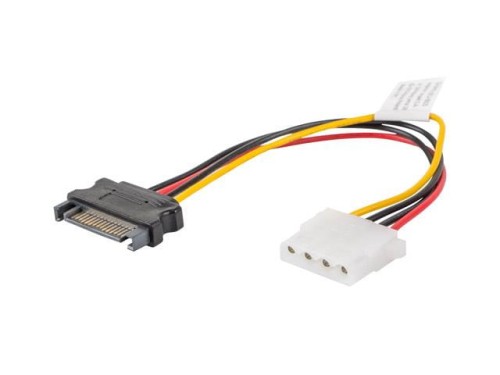 Kabel adapter Lanberg SATA zasilający(M) -> Molex(F) 0,15m - 682190