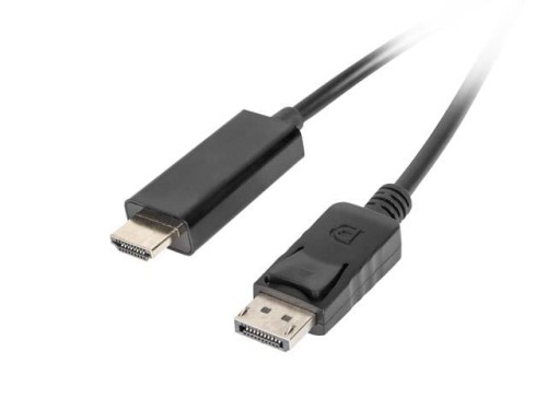 Kabel adapter Lanberg CA-DPHD-10CC-0050-BK DisplayPort (M) -> HDMI 5m (M) czarny - 738807