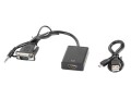Kabel adapter Lanberg VGA (M) + Audio -> HDMI (F) czarny - 738267