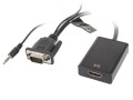 Kabel adapter Lanberg VGA (M) + Audio -> HDMI (F) czarny - 738268